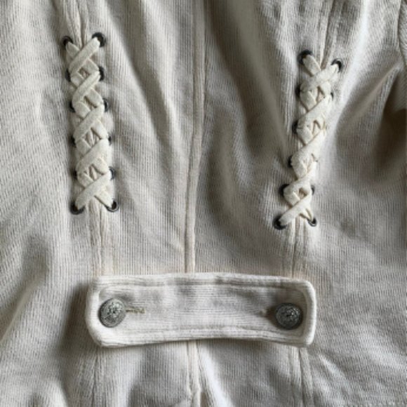 Vintage Free People Moto Military Jacket size 4 - Picture 2 of 7